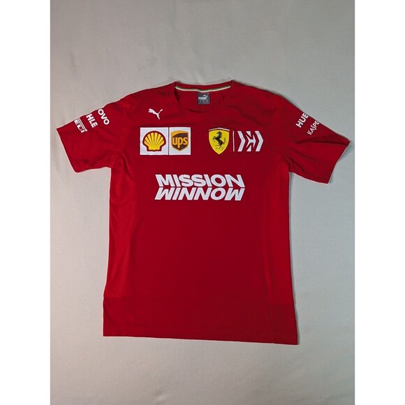 PUMA Ferrari F1 Mission WinNow 2019 Shirt Verrel LeClerc Team Mens Medium Race - Picture 1 of 7
